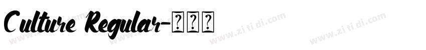Culture Regular字体转换